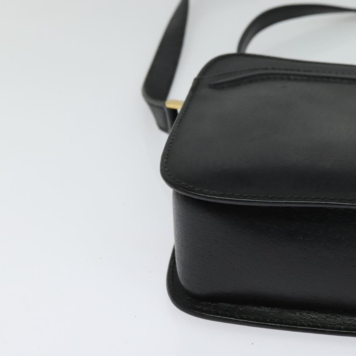 Gucci Vintage double G logo shoulder bag Leather, BLACK, LEATHER, Shoulder bag