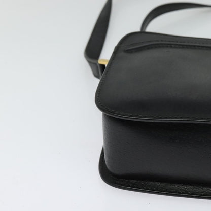 Gucci Vintage double G logo shoulder bag Leather, BLACK, LEATHER, Shoulder bag