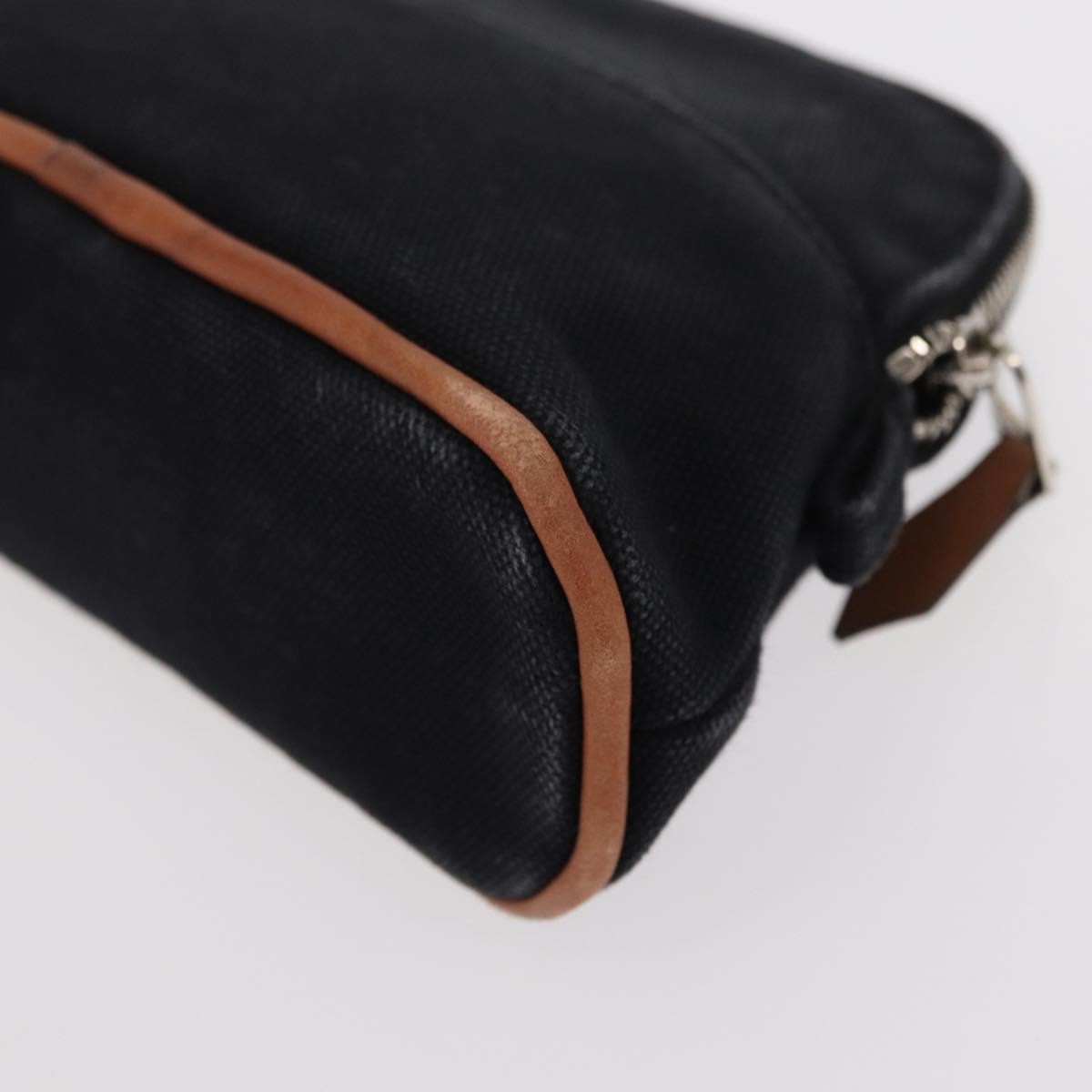 Hermes Bolide Travel Pouch Canvas, BLACK, CANVAS, Clutche & pouche