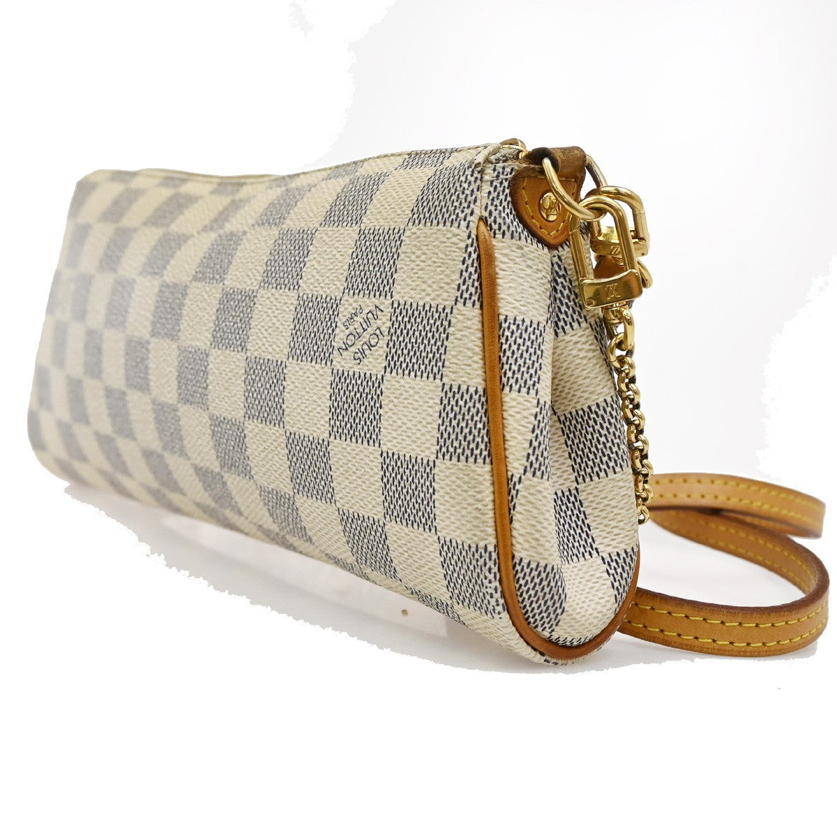 Louis Vuitton Eva Handbag Damier, WHITE, CANVAS, Shoulder bag
