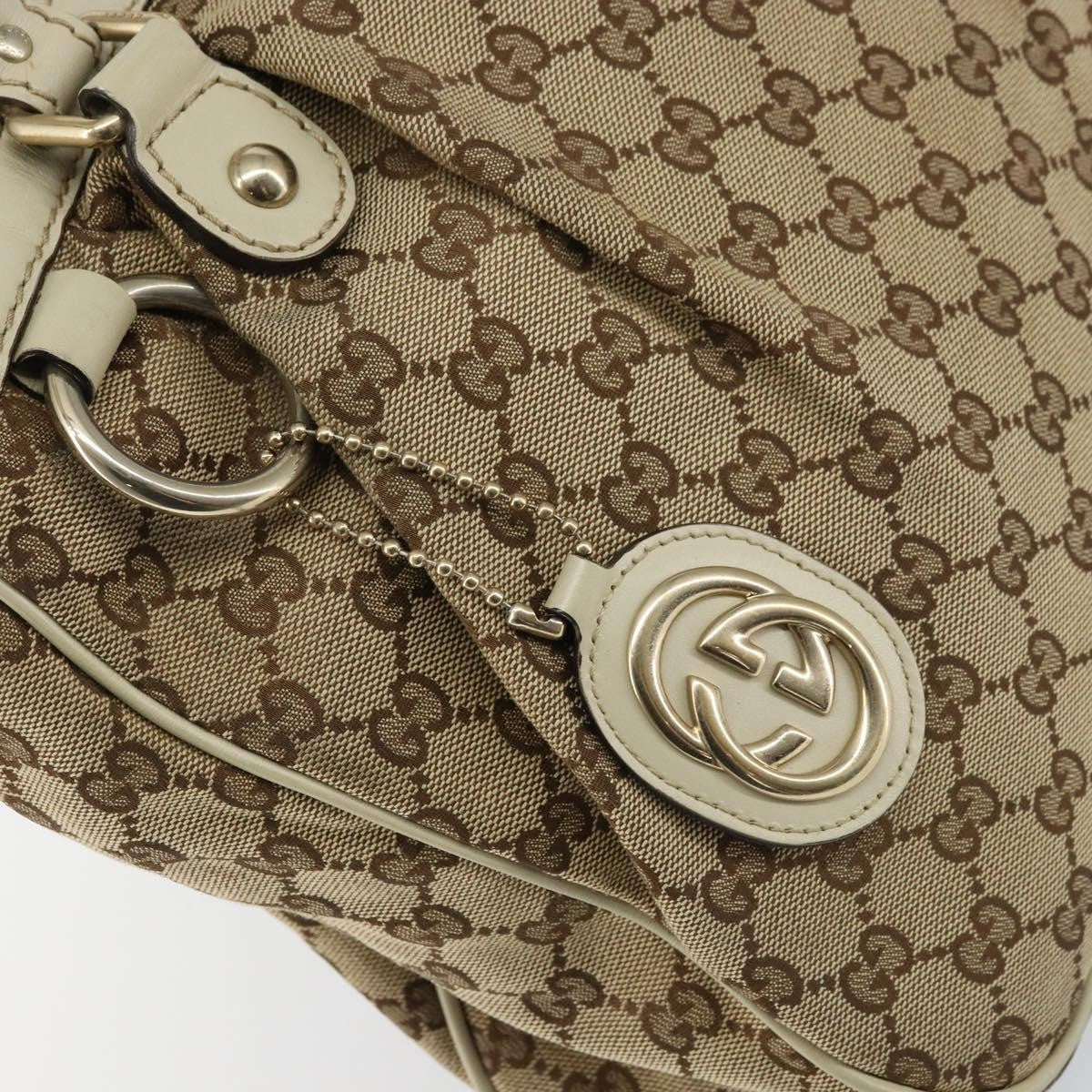 Gucci Sukey Top Handle Tote GG Canvas, BEIGE, CANVAS, Tote bag