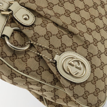 Gucci Sukey Top Handle Tote GG Canvas, BEIGE, CANVAS, Tote bag