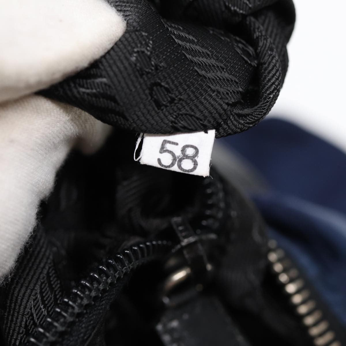 Prada Vintage Shoulder Bag Quilted Tessuto, NAVY, NYLON, Shoulder bag