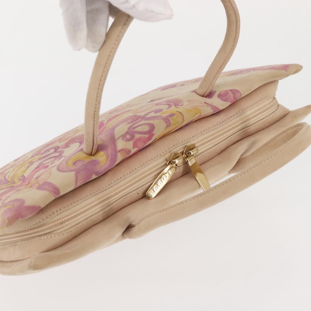 Loewe Vintage Handbag Leather, BEIGE, SUEDE, Handbag