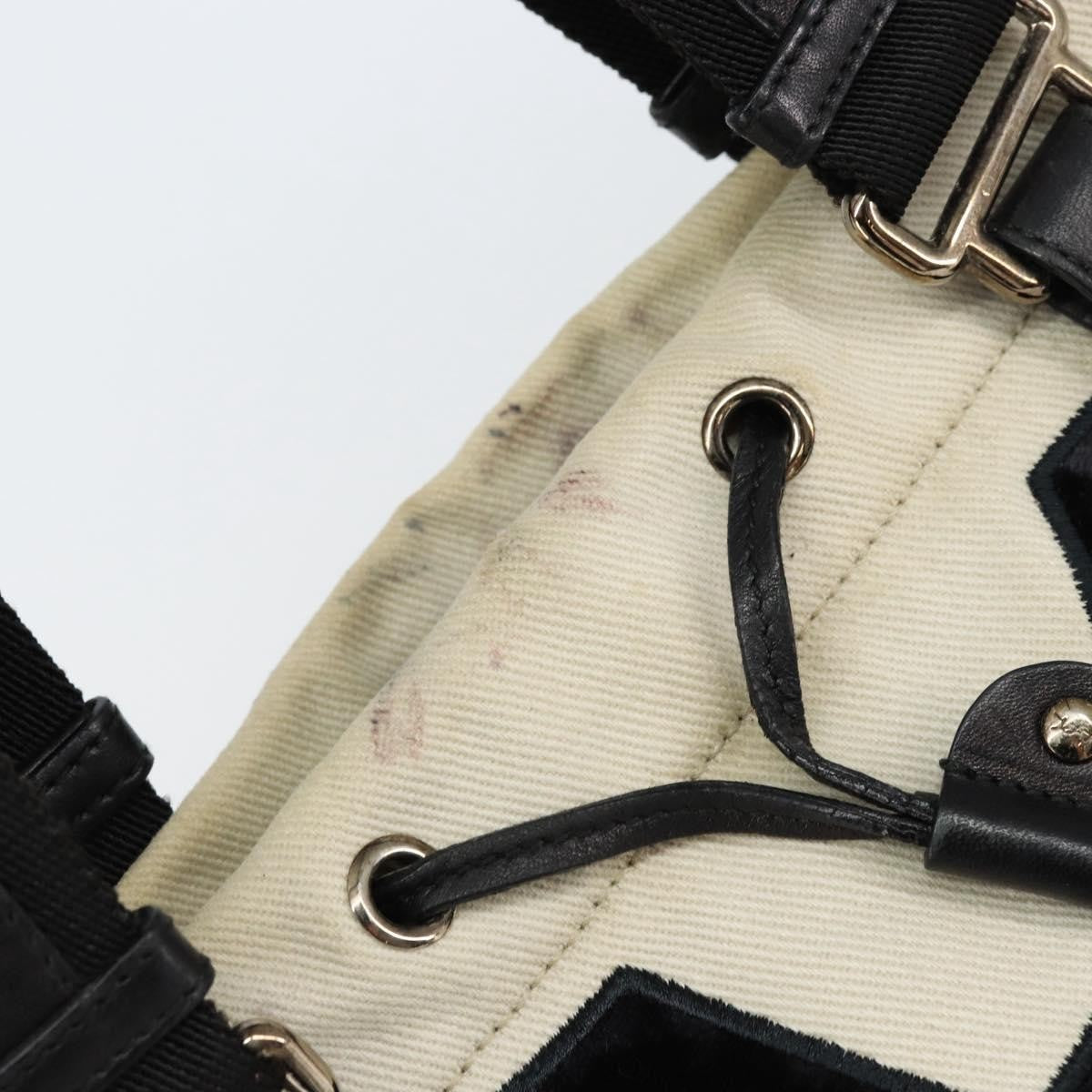 Saint Laurent Kahala Drawstring Tote Canvas, BEIGE, CANVAS, Tote bag