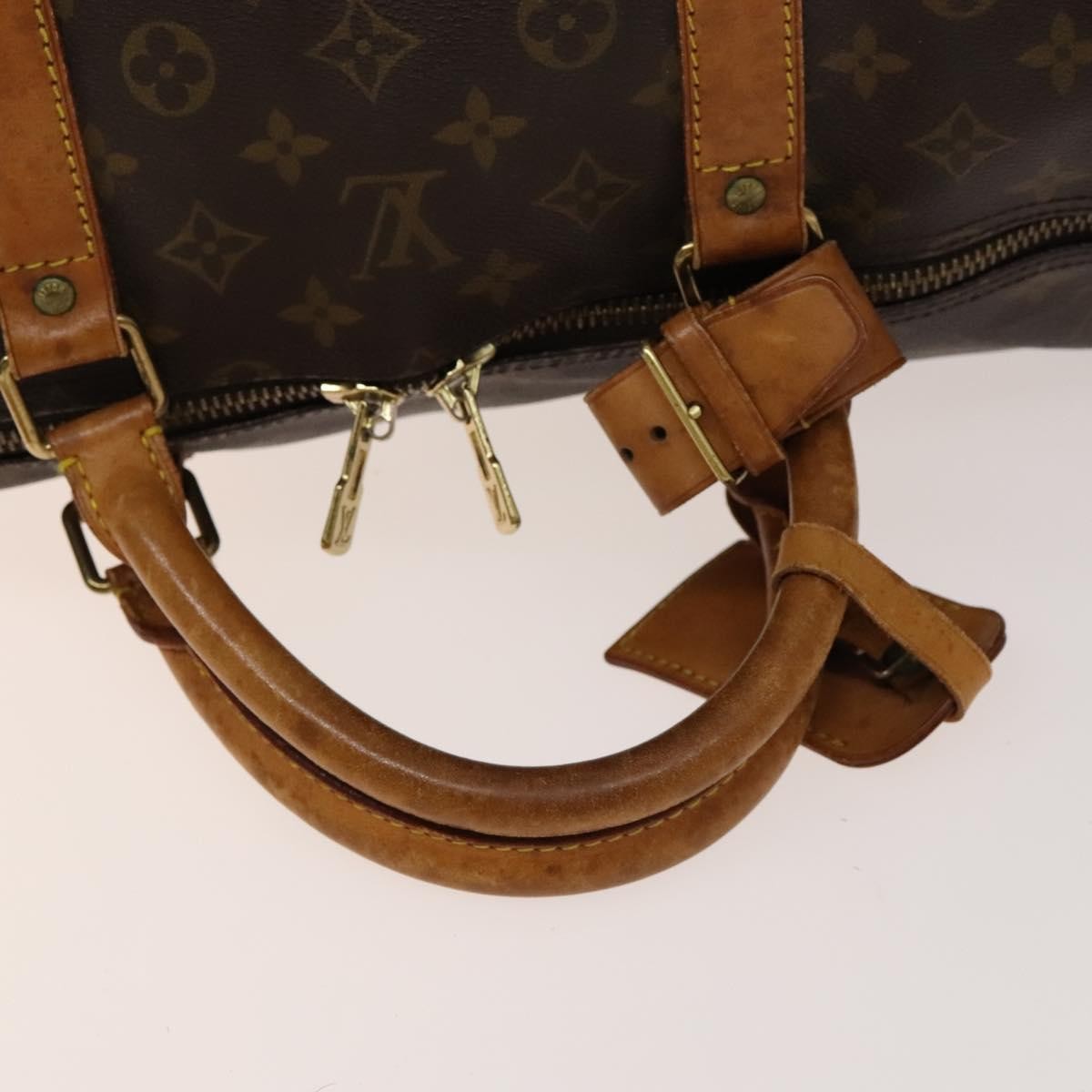 Louis Vuitton Keepall Bandouliere Bag Monogram Canvas, BROWN, CANVAS, Travel bag