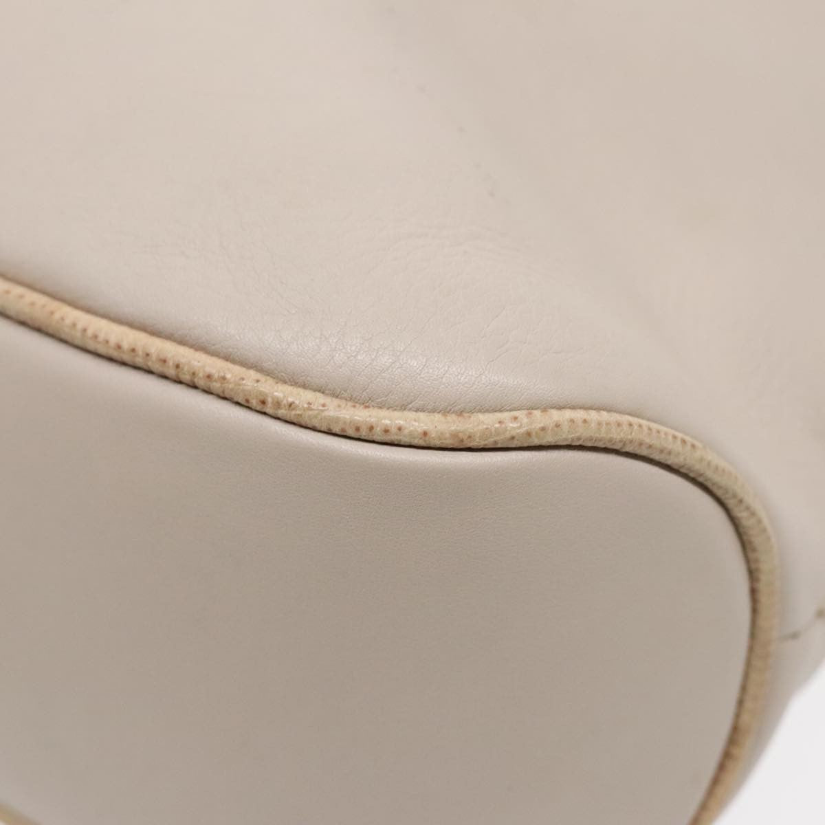 Celine Vintage Shoulder Bag Leather, Beige, Leather, Shoulder Bag