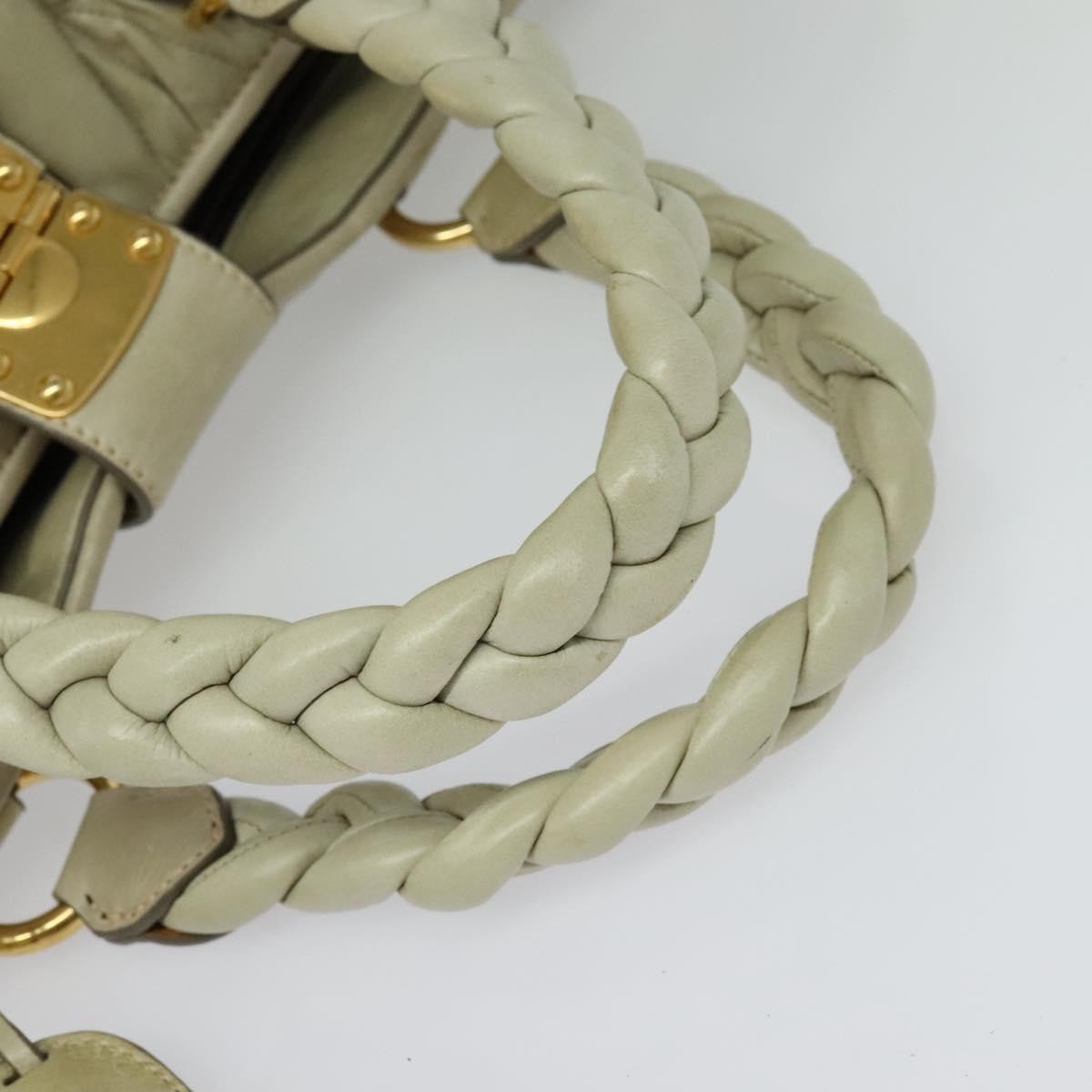 Miu Miu Coffer Convertible Satchel Leather, BEIGE, LEATHER, Handbag