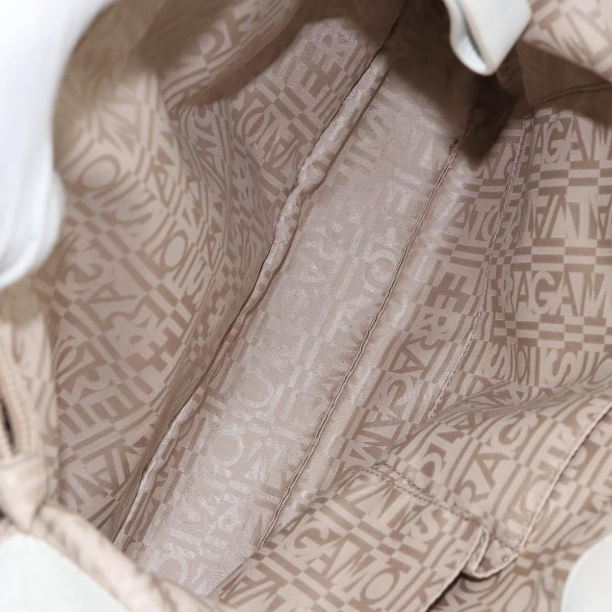 Salvatore Ferragamo Vala tote Leather, WHITE, LEATHER, Tote bag