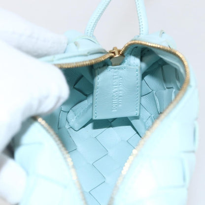Bottega Veneta Loop Crossbody Bag Intrecciato Nappa, Blue, Leather, Shoulder Bag