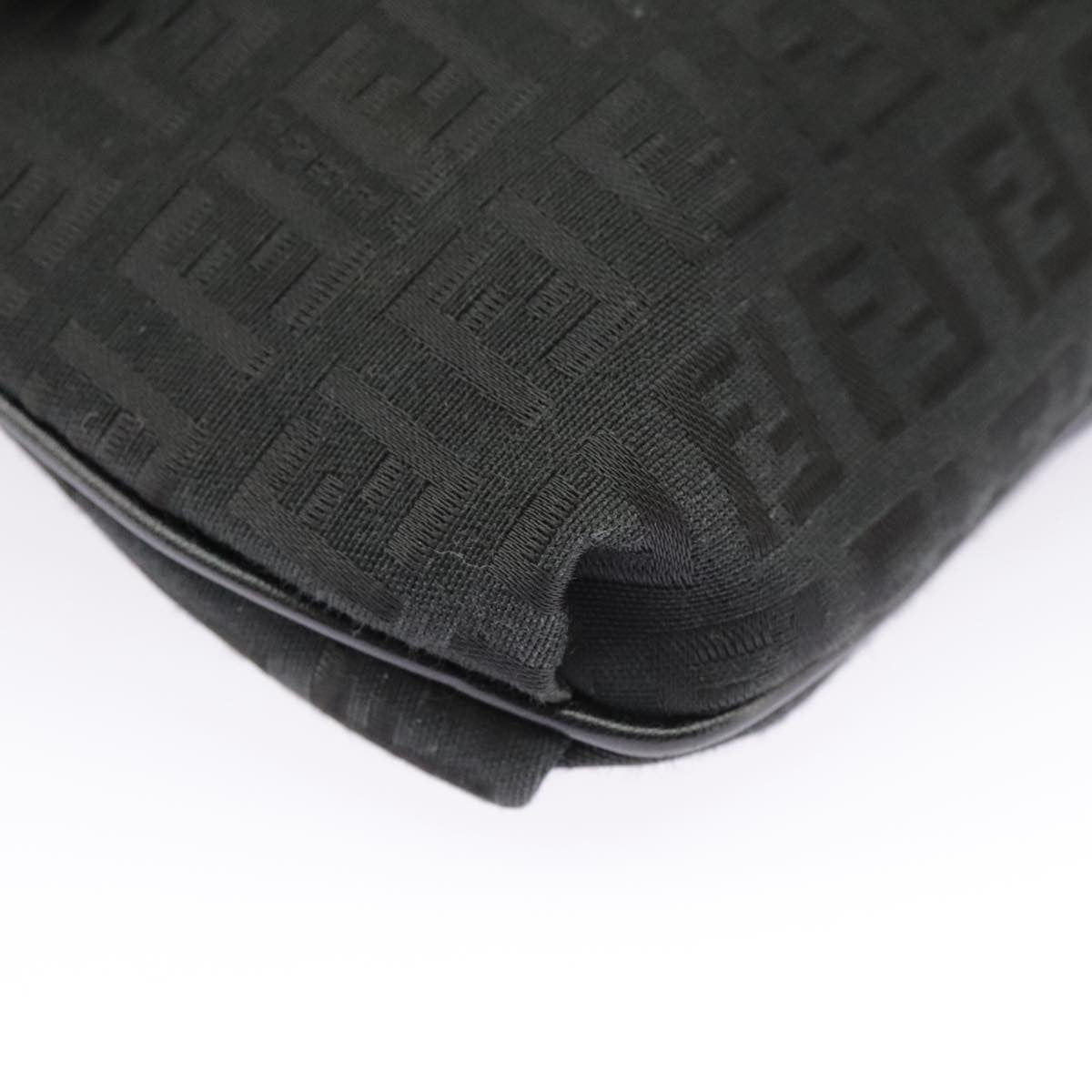 Fendi Mamma Baguette Shoulder Bag Canvas, BLACK, CANVAS, Shoulder bag