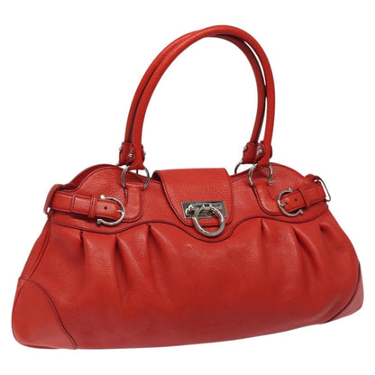 Salvatore Ferragamo Marisa Satchel Leather, RED, LEATHER, Shoulder bag