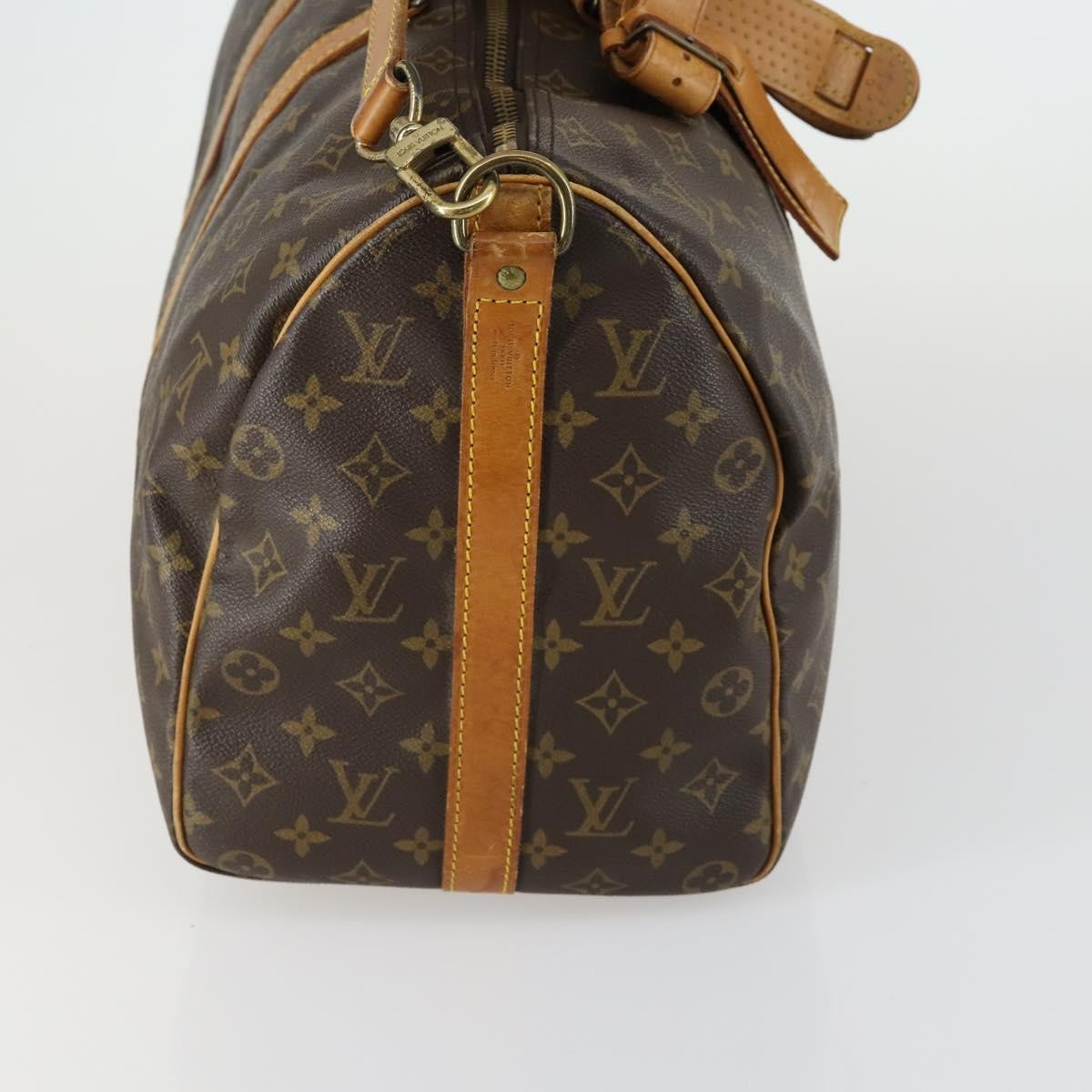 Louis Vuitton Keepall Bandouliere Bag Monogram Canvas, BROWN, CANVAS, Travel bag