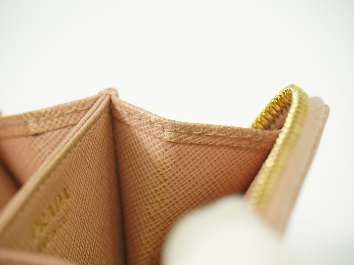 Prada Saffiano Coin Purse Leather, PINK, LEATHER, Wallets