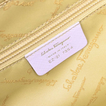 Salvatore Ferragamo Basket Gancini Handbag Leather and Wicker, WHITE, LEATHER, Handbag