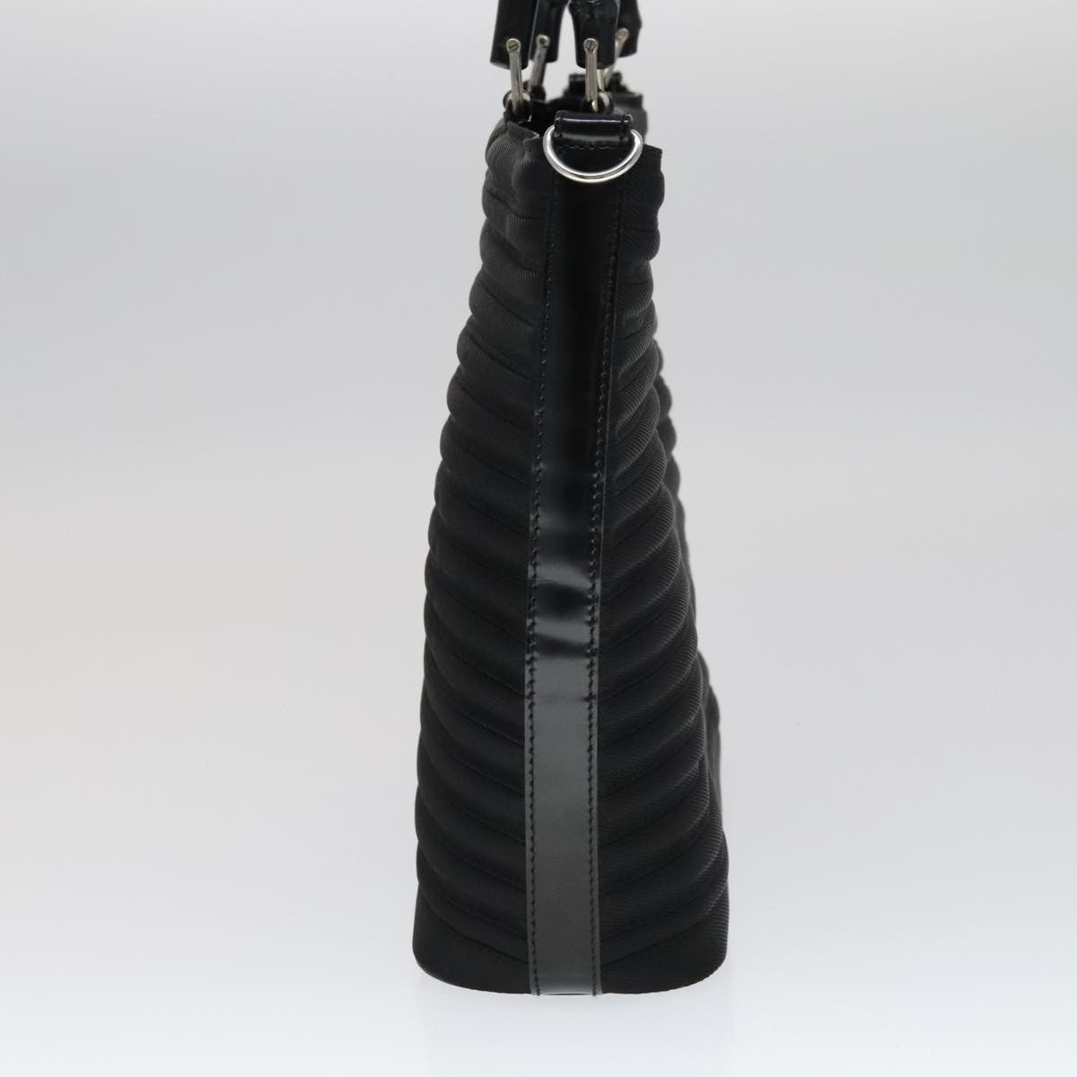 Gucci Vintage Bamboo Handle Bag Nylon, BLACK, NYLON, Handbag