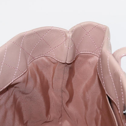 Chanel Easy Shopping Tote Quilted Calfskin, PINK, LEATHER, Tote bag