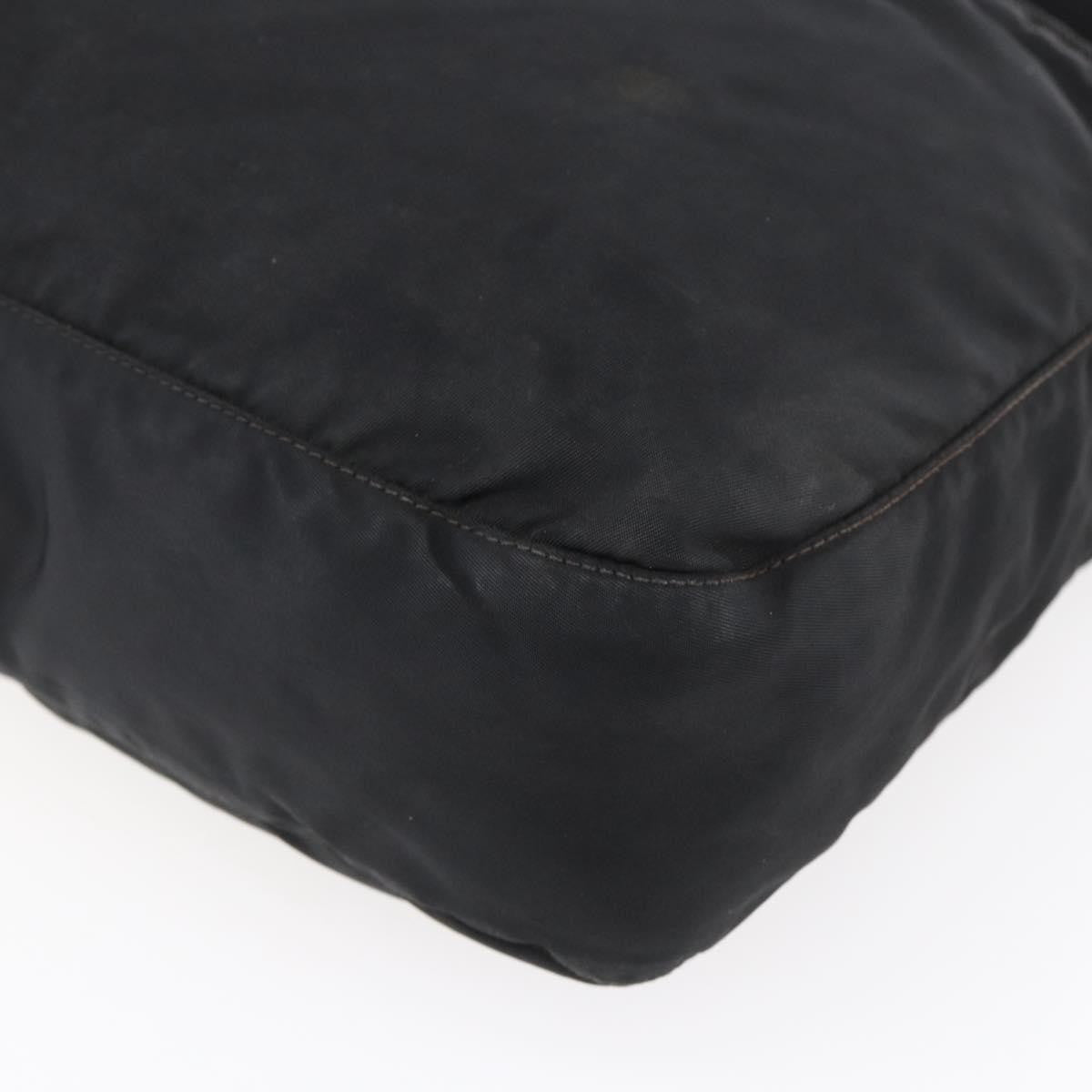 Prada Front Pocket Messenger Bag Tessuto, BLACK, NYLON, Shoulder bag