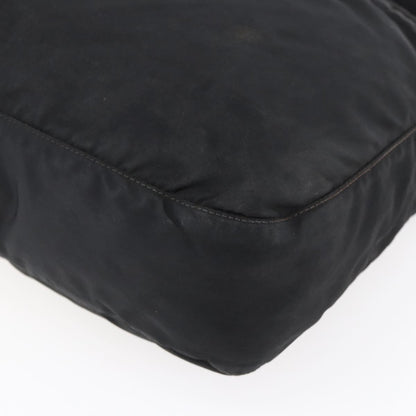 Prada Front Pocket Messenger Bag Tessuto, BLACK, NYLON, Shoulder bag