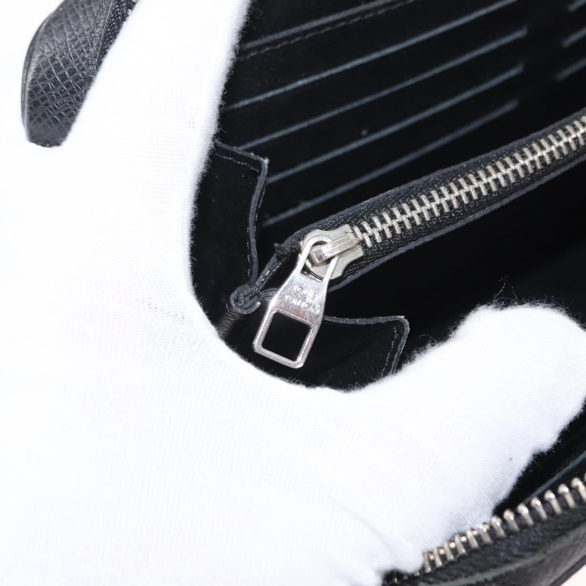 Louis Vuitton Zippy XL Taiga Leather, BLACK, LEATHER, Wallets
