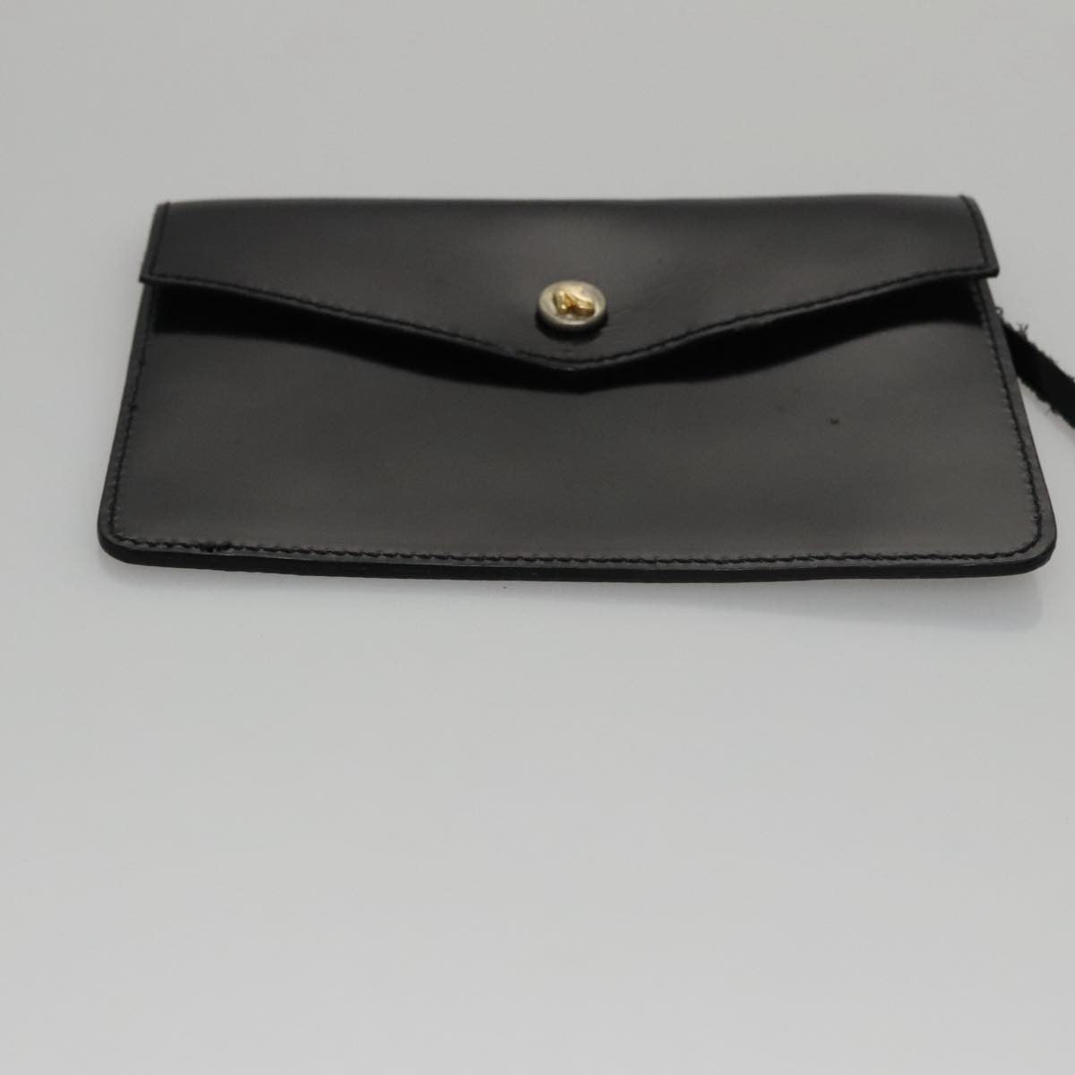 Salvatore Ferragamo Gancini Wristlet Clutch Leather, BLACK, EMERALD, Clutche & pouche