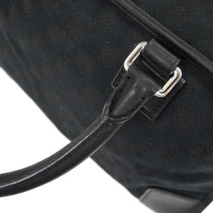 Loewe Amazona Bag Leather and Jacquard Canvas, BLACK, CANVAS, Handbag