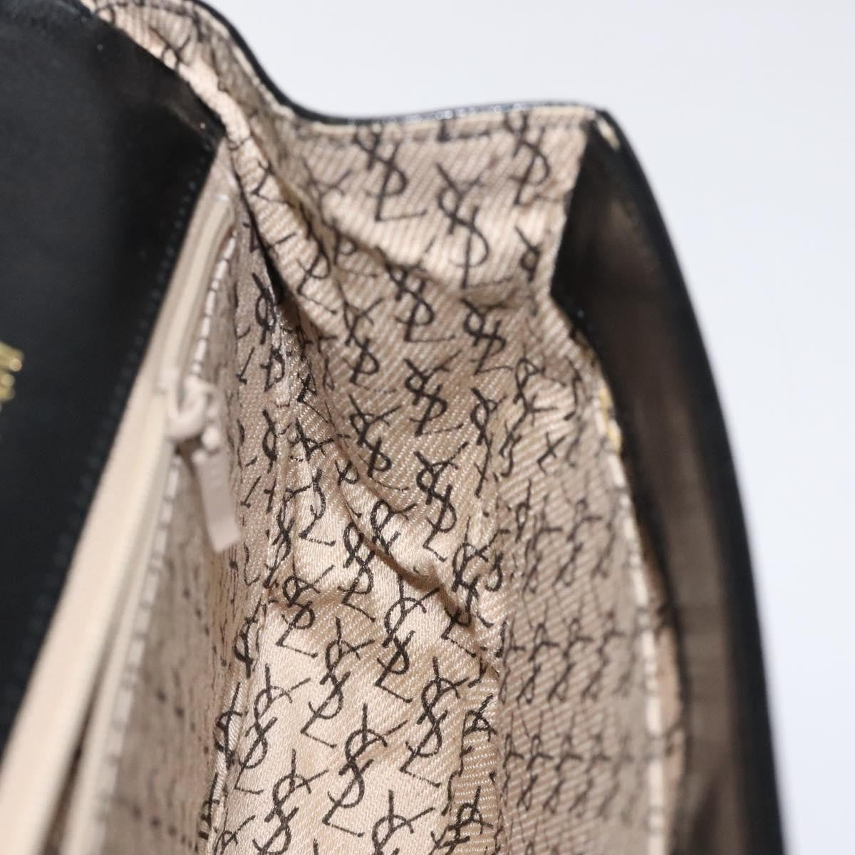 Saint Laurent Vintage Shoulder Bag Leather, BLACK, LEATHER, Shoulder bag