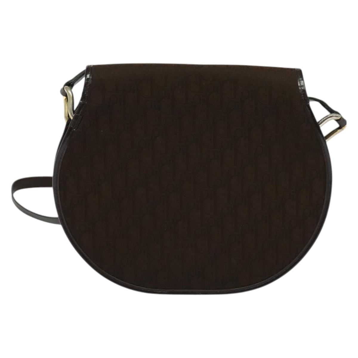 Christian Dior Vintage Trotter Flap Shoulder Bag Canvas, BROWN, CANVAS, Shoulder bag