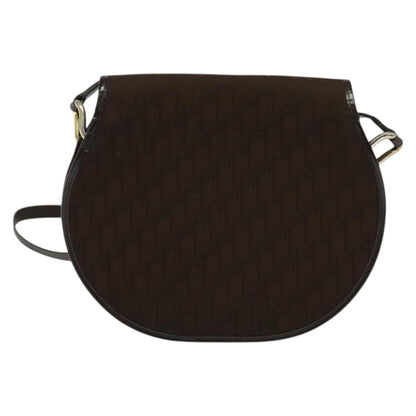Christian Dior Vintage Trotter Flap Shoulder Bag Canvas, BROWN, CANVAS, Shoulder bag