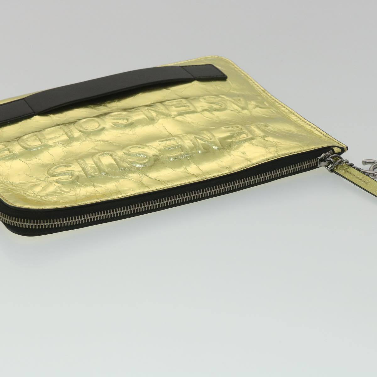 Chanel Je ne suis pas en solde Leather, GOLD, LEATHER, Handbag