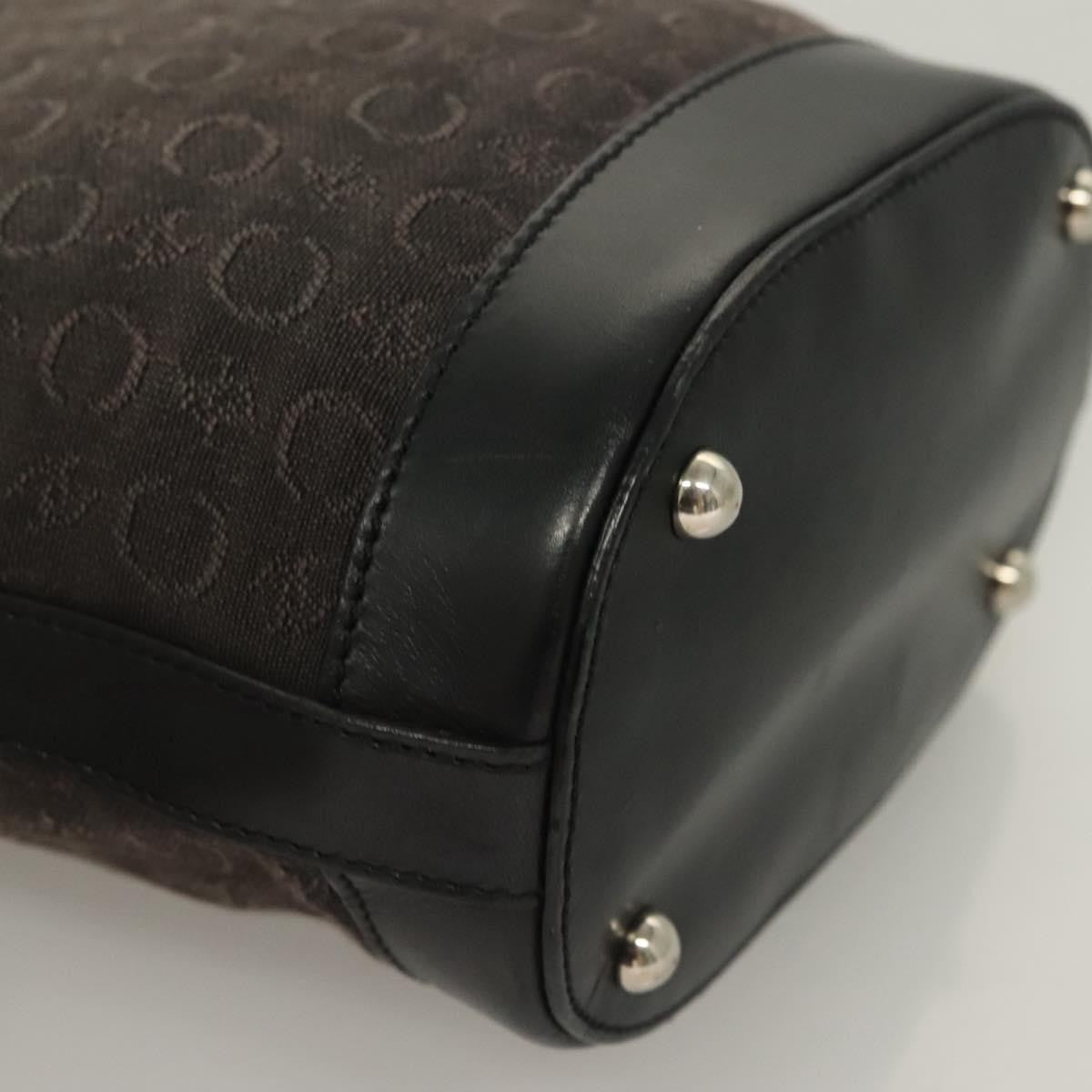 Celine C Macadam Handbag Canvas, BLACK, CANVAS, Handbag