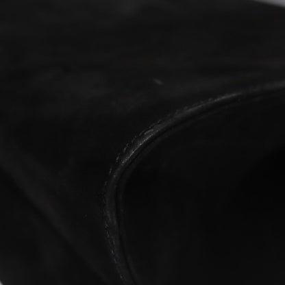 Salvatore Ferragamo Vintage Vara Bow Top Handle Bag Suede, BLACK, SUEDE, Handbag