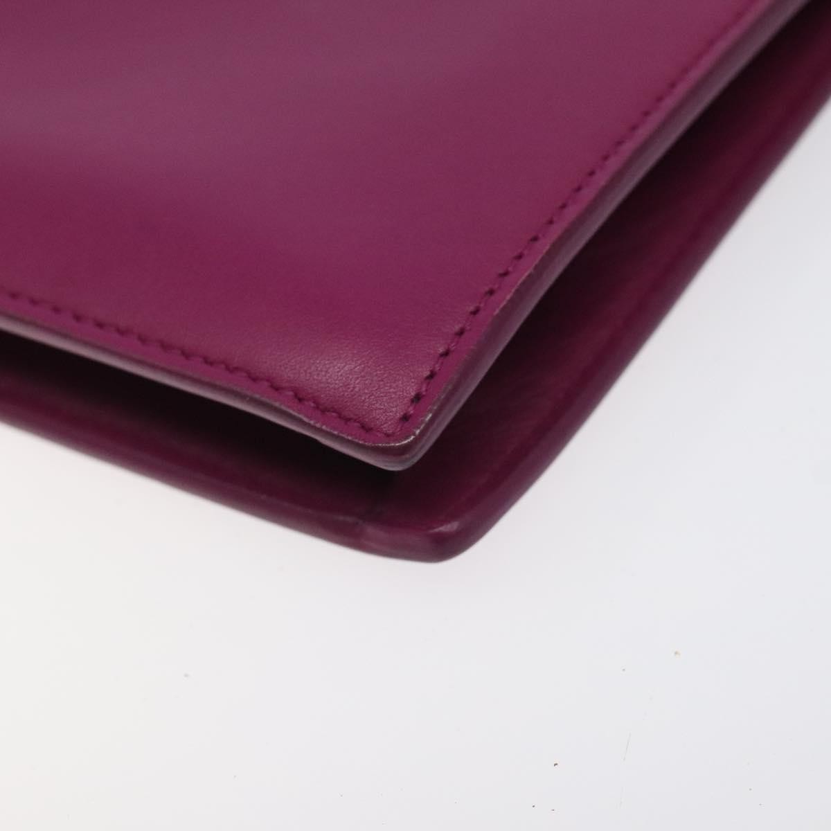 Celine Clasp Crossbody Bag Leather, PURPLE, LEATHER, Crossbody bag