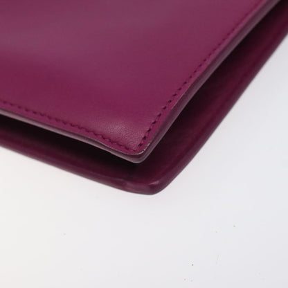 Celine Clasp Crossbody Bag Leather, PURPLE, LEATHER, Crossbody bag