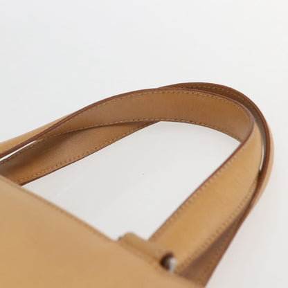Salvatore Ferragamo Double Gancini Side Buckle Tote Leather, BEIGE, LEATHER, Handbag