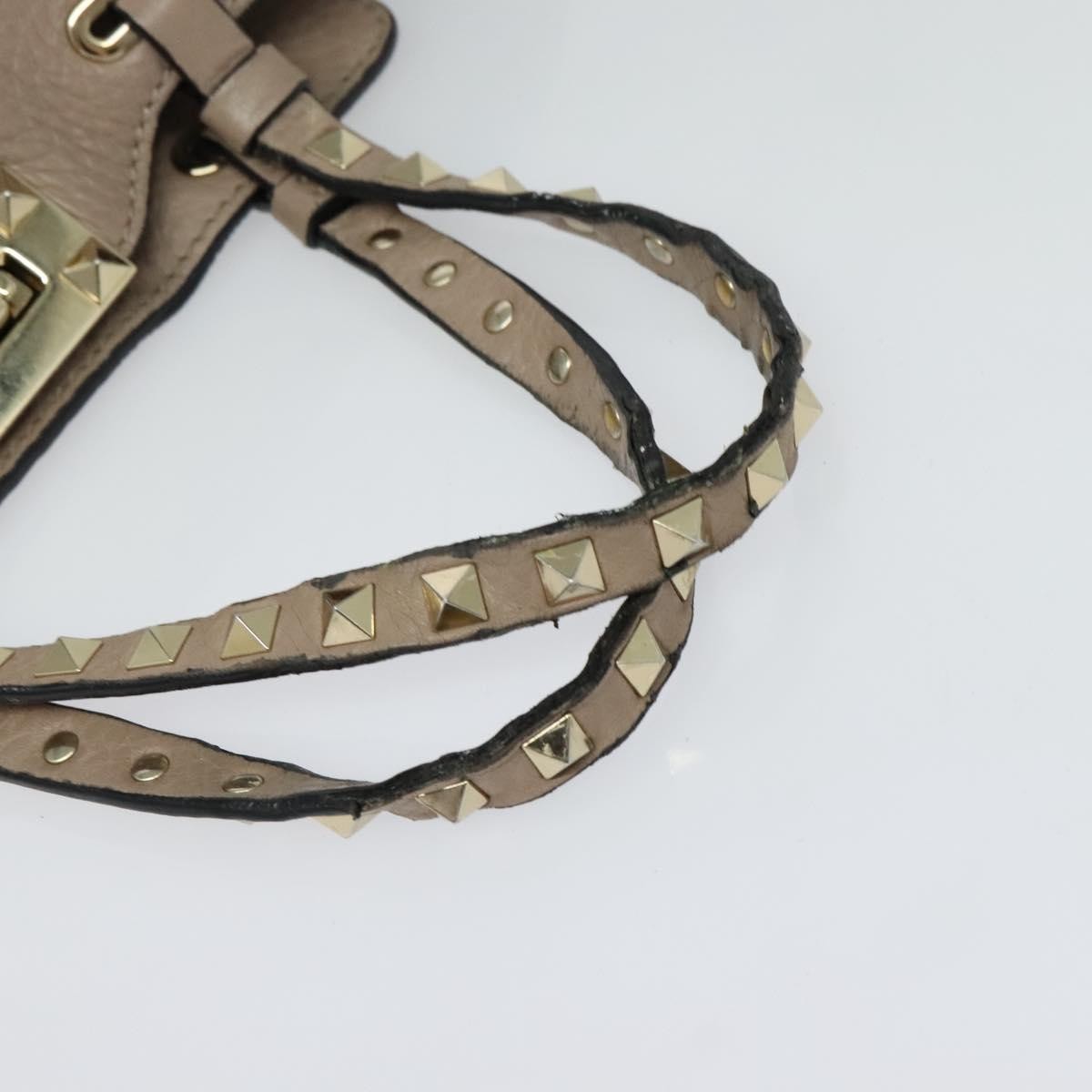 Valentino Garavani Rockstud Tote Pebbled Leather, BEIGE, LEATHER, Tote bag