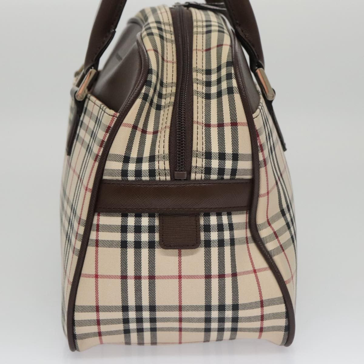Burberry Nova Check Bowling Bag Canvas, BEIGE, CANVAS, Travel bag