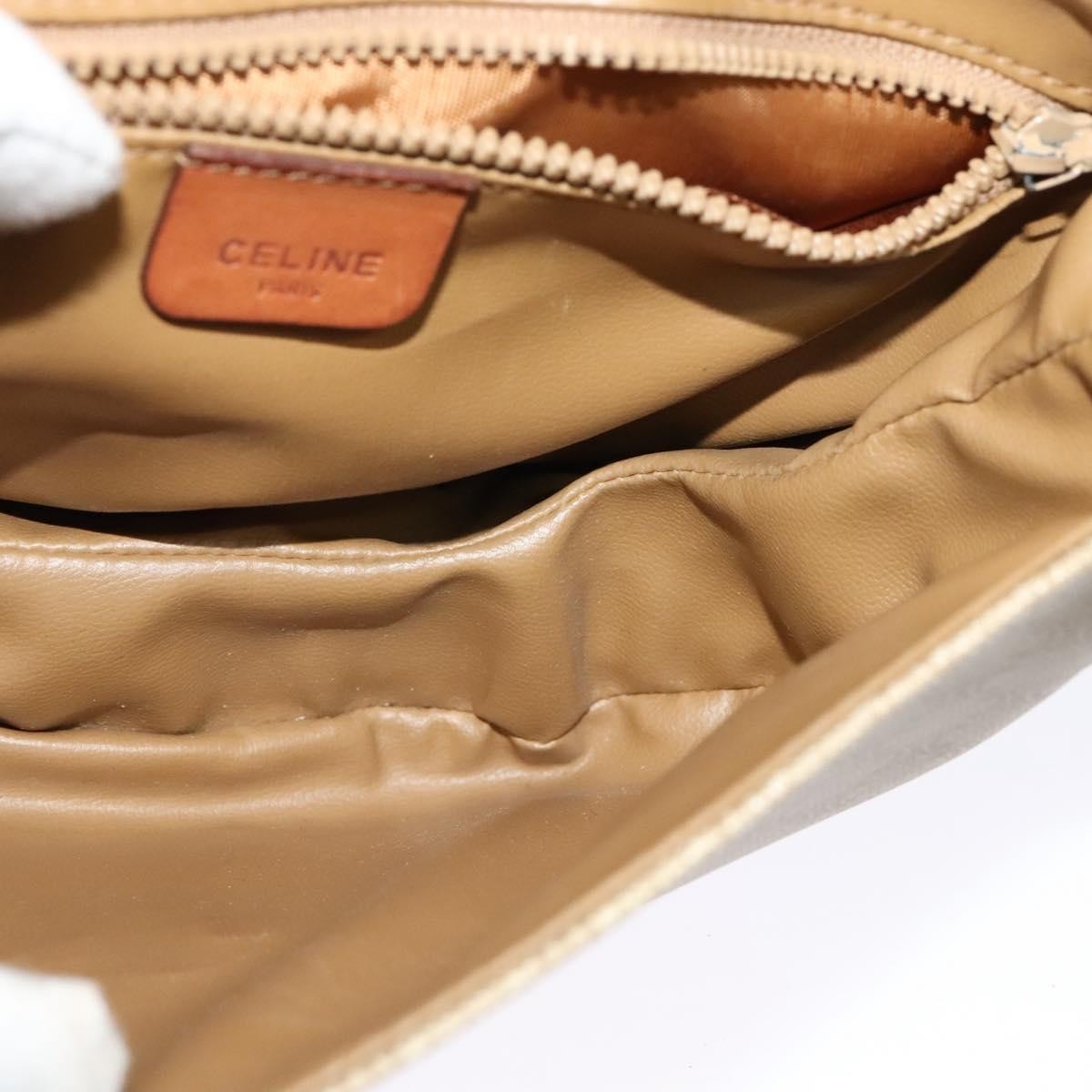 Celine Macadam Shoulder Bag PVC Leather, BEIGE, CANVAS, Shoulder bag