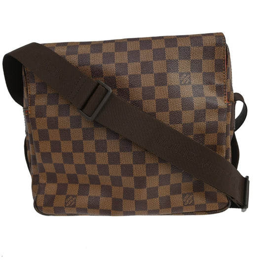 Louis Vuitton Naviglio Handbag Damier, BROWN, CANVAS, Shoulder bag