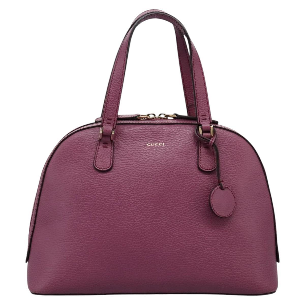 Gucci Lady Dollar Dome Satchel Leather, PINK, LEATHER, Handbag