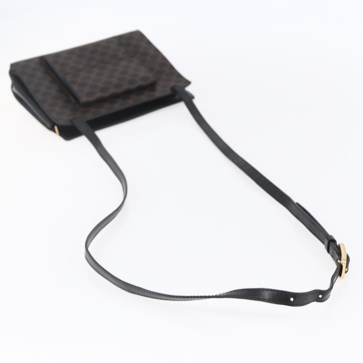 Celine Vintage Macadam Shoulder Bag Canvas, BLACK, CANVAS, Shoulder bag