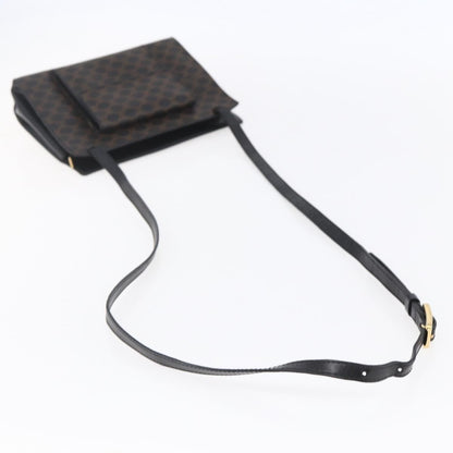 Celine Vintage Macadam Shoulder Bag Canvas, BLACK, CANVAS, Shoulder bag