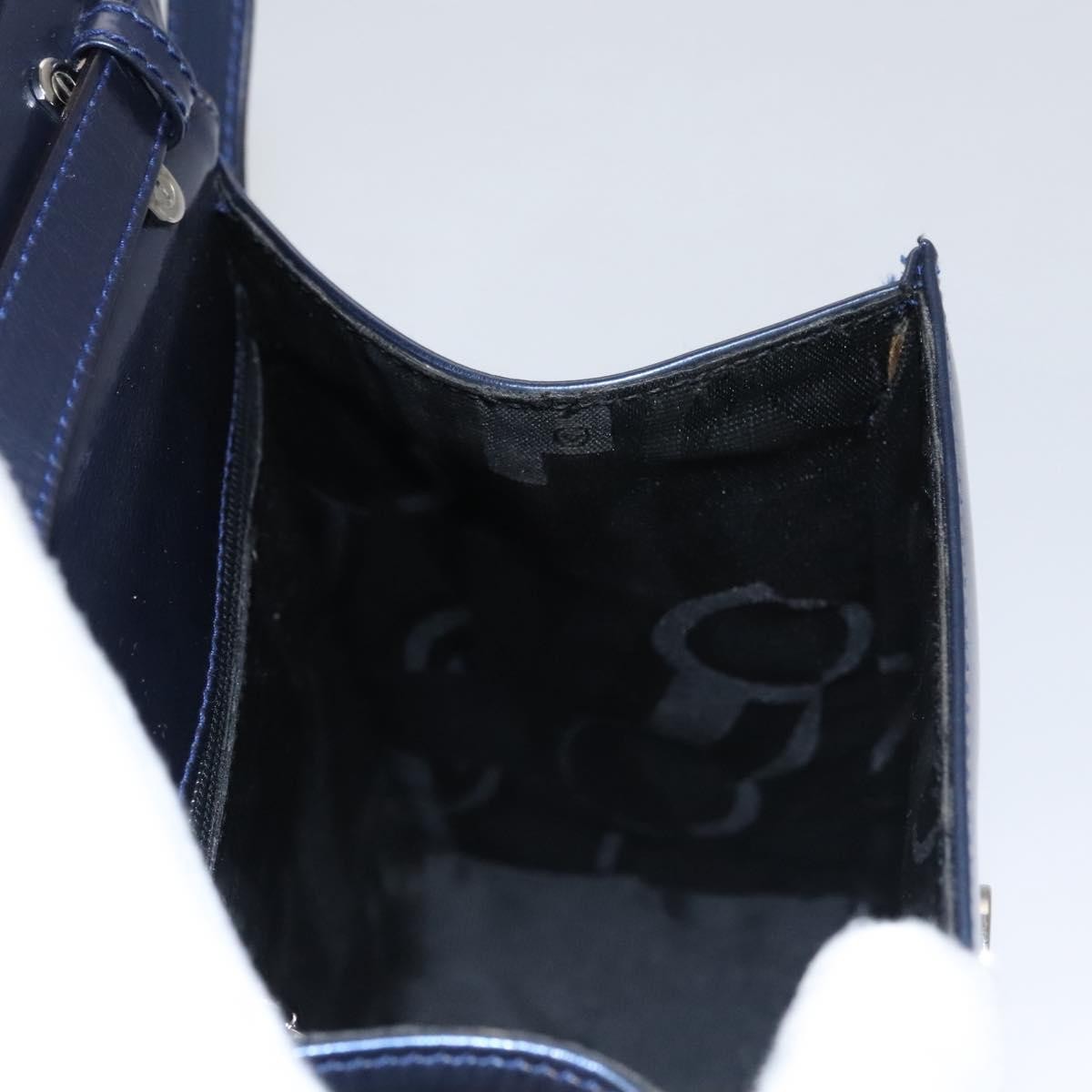 Salvatore Ferragamo Gancini handbag Patent leather, BLUE, PATENT_LEATHER, Handbag