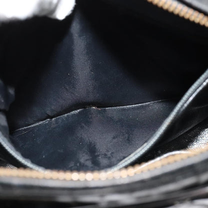 Chanel Vintage Square Front Pocket Camera Bag Quilted Patent, BLACK, PATENT_LEATHER, Shoulder bag