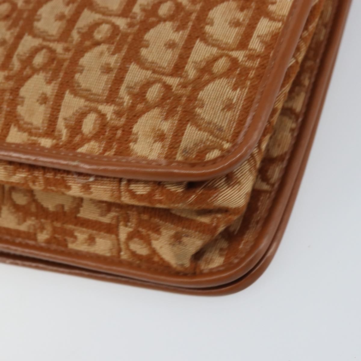 Christian Dior Vintage Trotter Shoulder Bag Canvas, BROWN, CANVAS, Shoulder bag