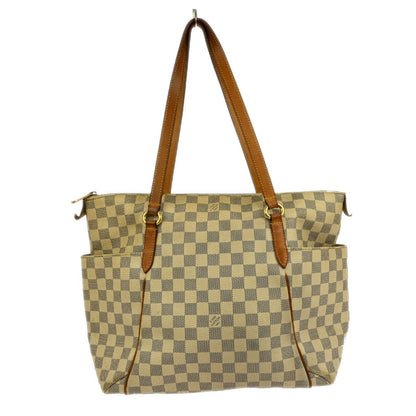 Louis Vuitton Totally Handbag Damier azur, WHITE, CANVAS, Tote bag