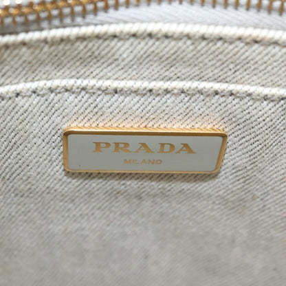 Prada Canapa Convertible Tote Canvas, GRAY, CANVAS, Tote bag