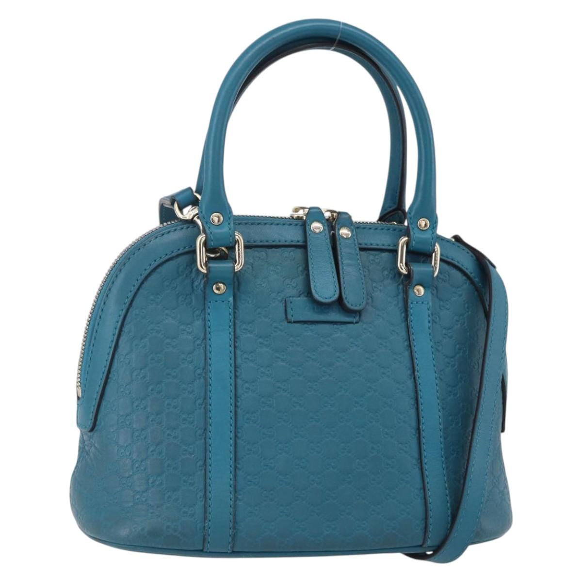 Gucci Convertible Dome Satchel Guccissima Leather, TURQUOISE, LEATHER, Handbag