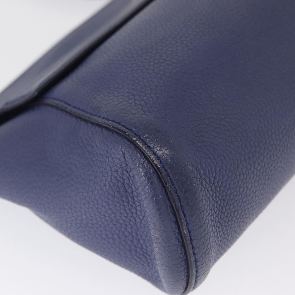 Salvatore Ferragamo Abbey Shoulder Bag Leather, NAVY, LEATHER, Shoulder bag