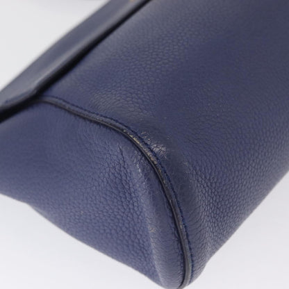 Salvatore Ferragamo Abbey Shoulder Bag Leather, NAVY, LEATHER, Shoulder bag